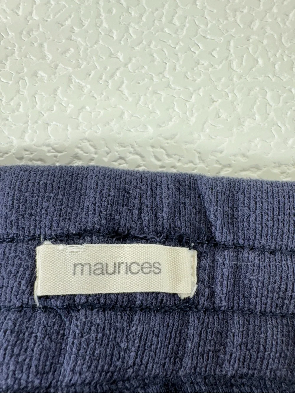 Maurices Navy & White Striped Knit Drawstring Athletic Shorts 3129